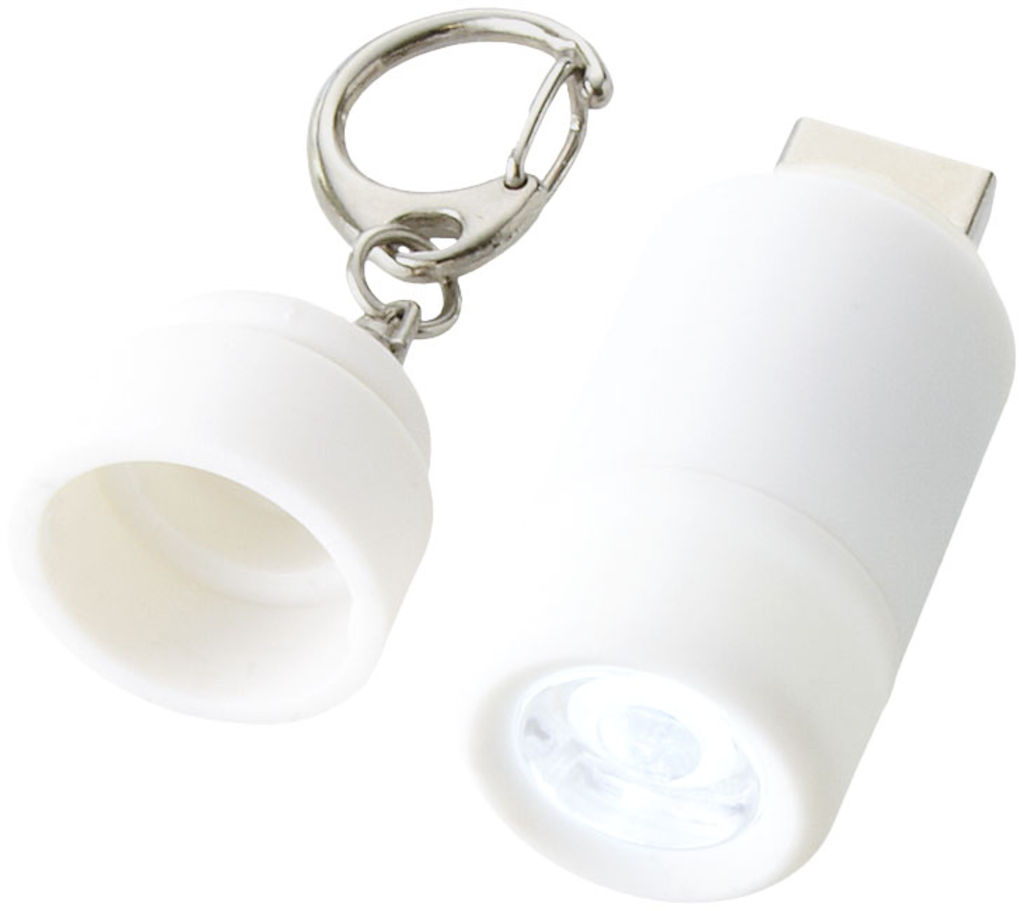 Брелок-ліхтар Avior з зарядкою від USB, колір білий