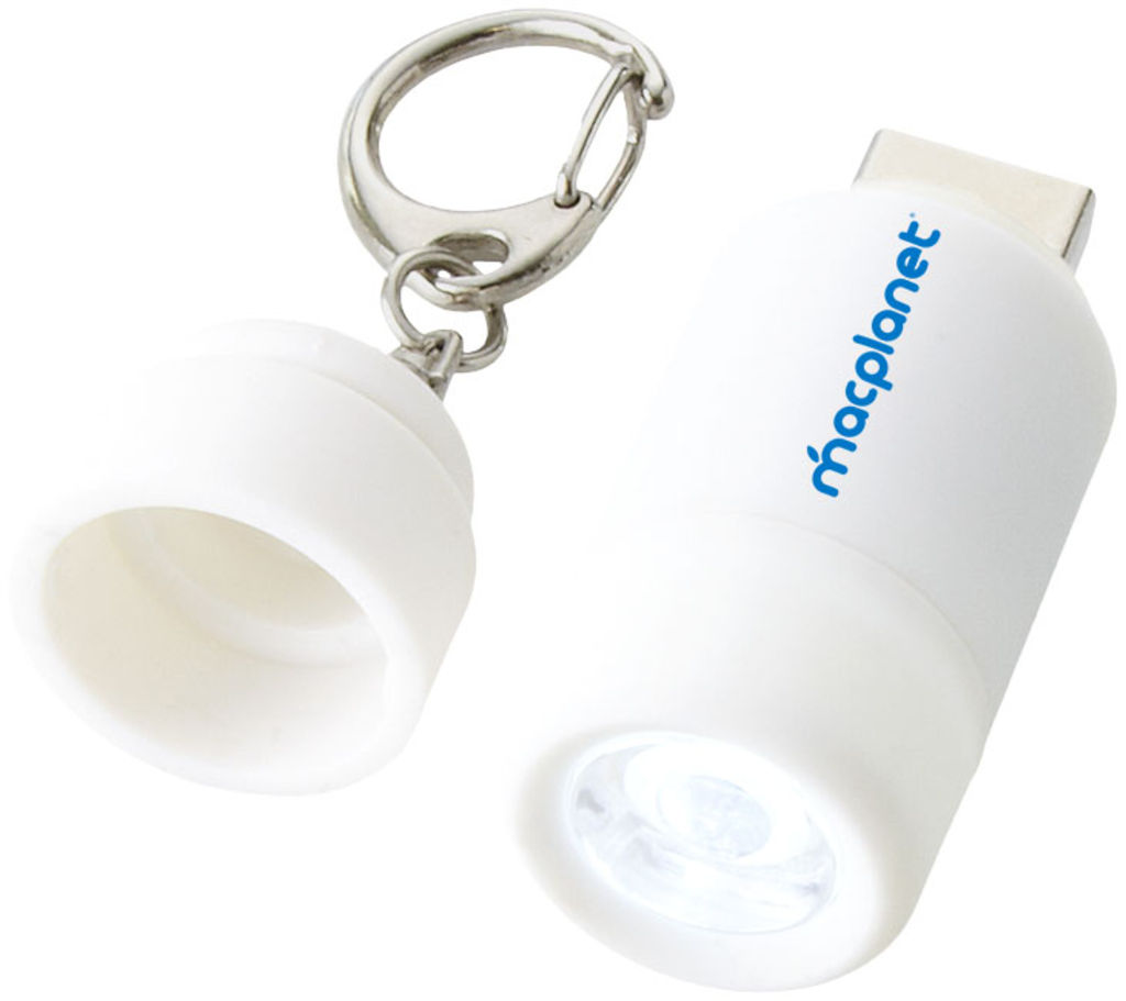 Брелок-фонарь Avior с зарядкой от USB, цвет белый - 10413803- Фото №2