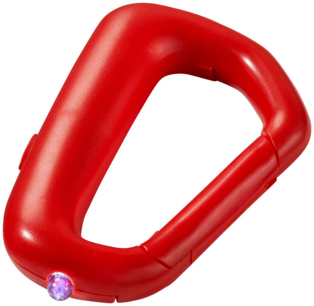 Фонарик-карабин-брелок Proxima, цвет красный