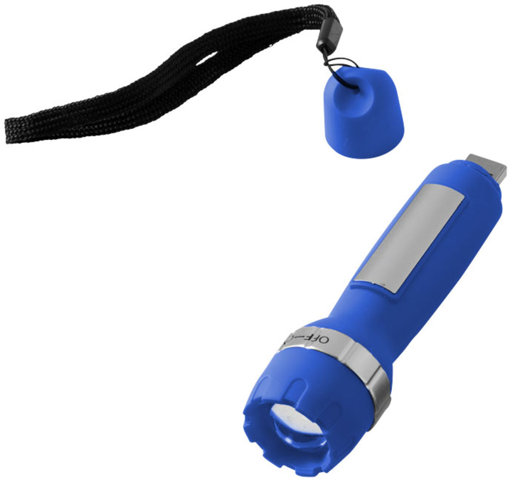 Перезаряжаемый фонарик Rigel с разъемом USB, цвет ярко-синий