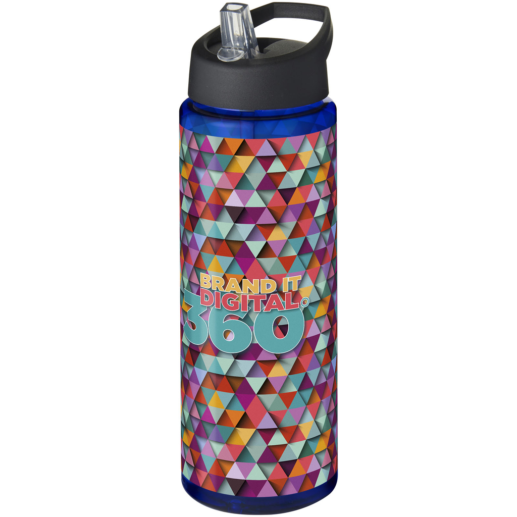 Бутылка спортивная H2O Vibe, цвет cиний, сплошной черный - 21009604- Фото №2