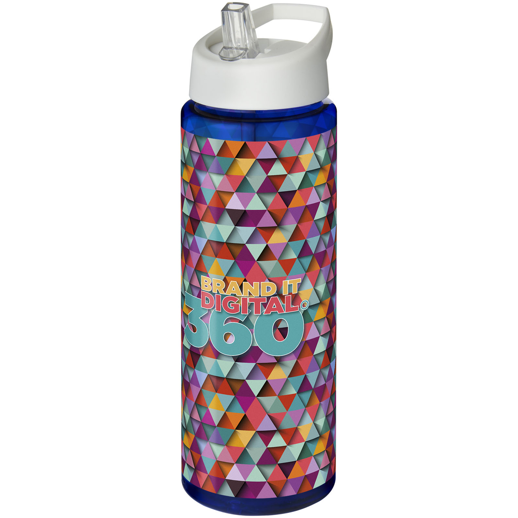 Бутылка спортивная H2O Vibe, цвет cиний, белый - 21009605- Фото №2