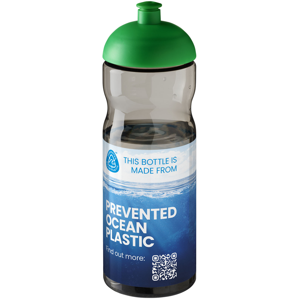 Пляшка спортивна H2O Eco, колір темно-сірий, зелений світлий - 21009806- Фото №2