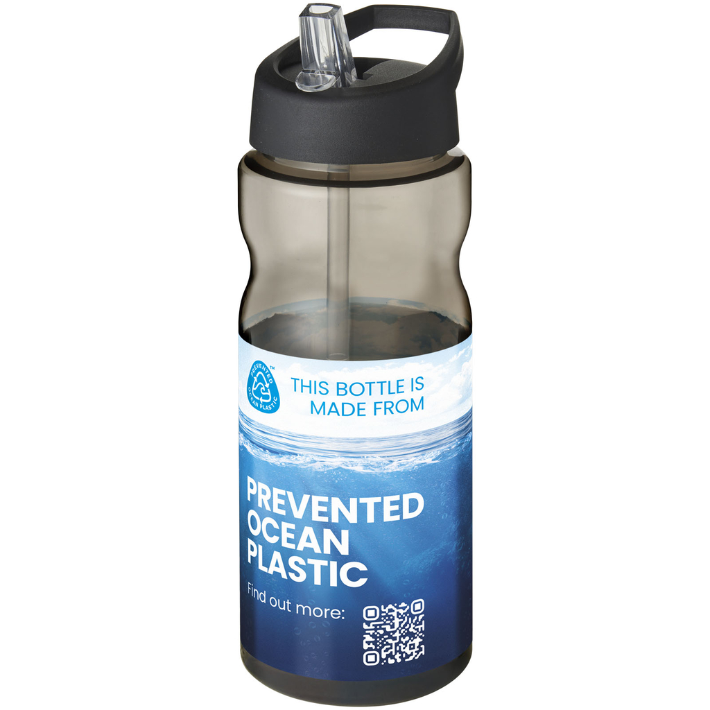 Пляшка спортивна H2O Eco, колір вугільний, суцільний чорний - 21009900- Фото №2