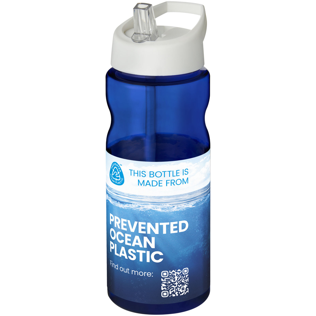 Пляшка спортивна H2O Eco, колір синій, білий - 21009903- Фото №2