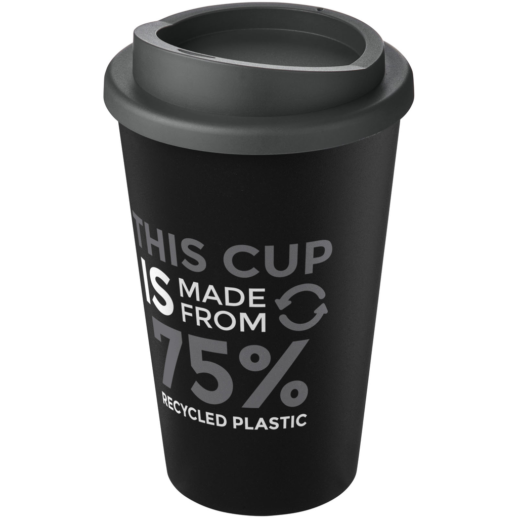 Термокружка Americano Eco, колір суцільний чорний, сірий - 21042211- Фото №2