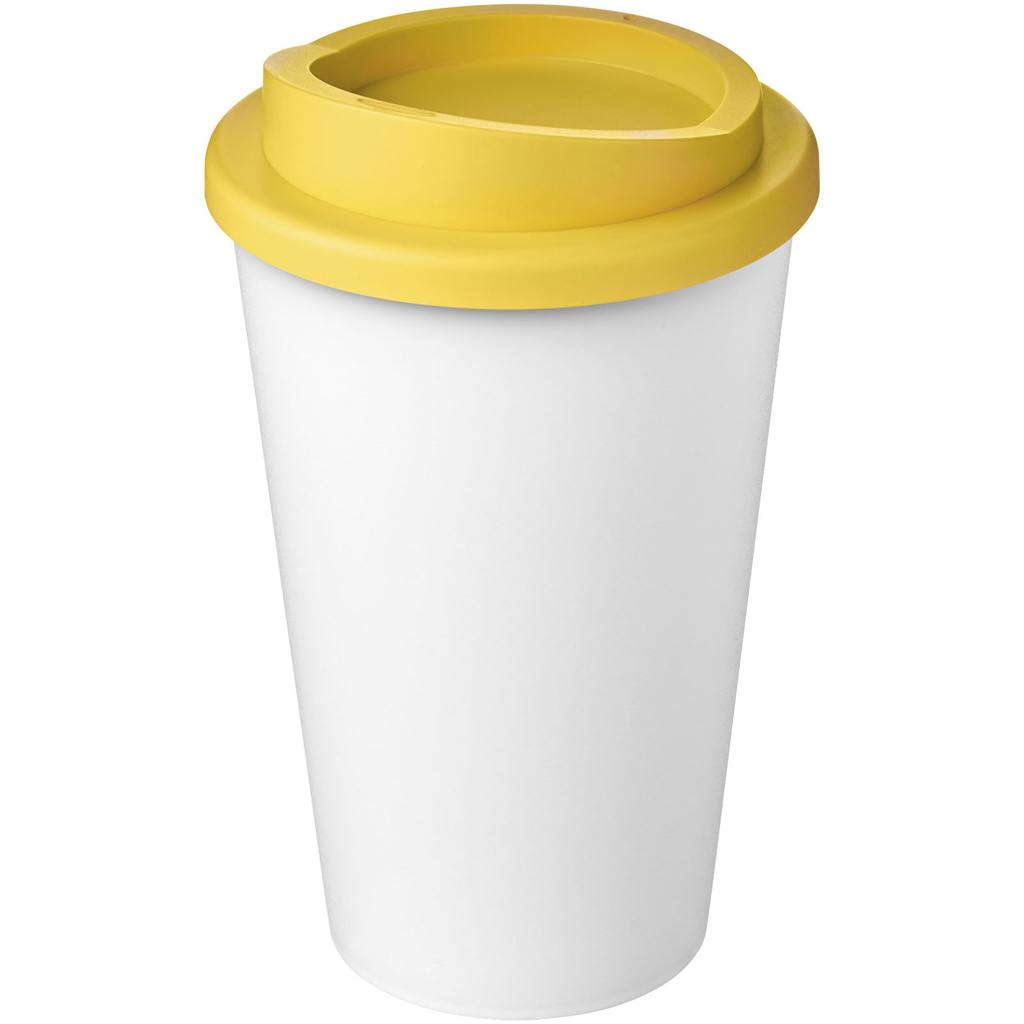 Термокружка Americano Eco, колір білий жовтий - 21042214- Фото №1