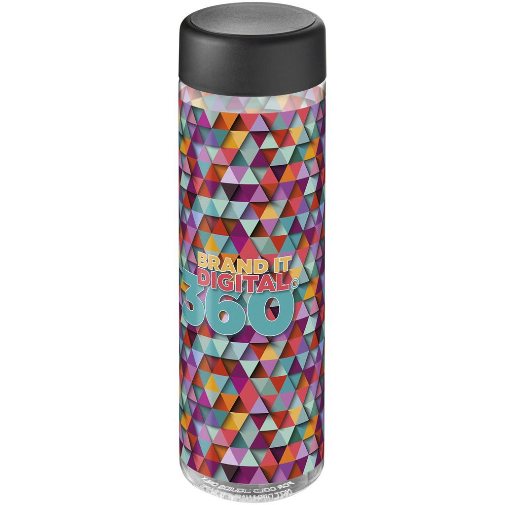 Бутылка для воды H2O Vibe, цвет прозрачный, сплошной черный - 21043000- Фото №2