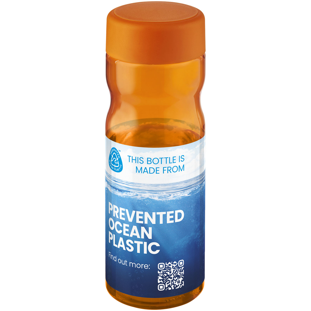 Пляшка з кришкою для води, що загвинчується H2O Eco Base 650 ml, колір помаранчевий, помаранчевий - 21043506- Фото №2