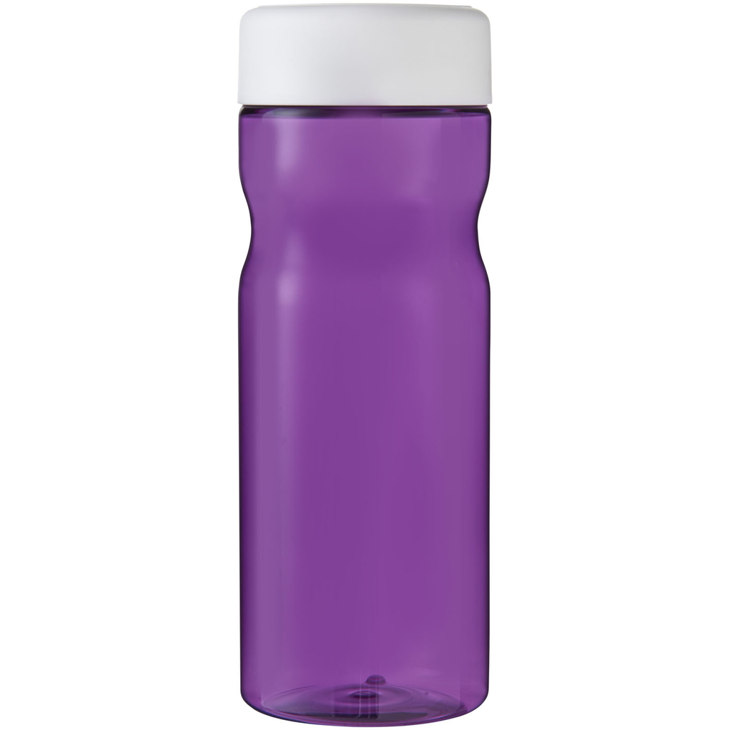 Пляшка з кришкою для води, що загвинчується H2O Eco Base 650 ml, колір пурпуровий, білий - 21043509- Фото №4
