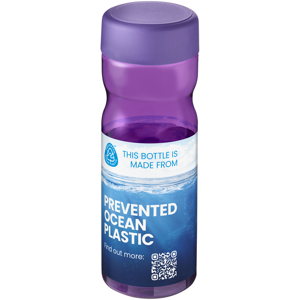 Пляшка з кришкою для води, що загвинчується H2O Eco Base 650 ml, колір пурпурний, пурпурний - 21043510- Фото №2