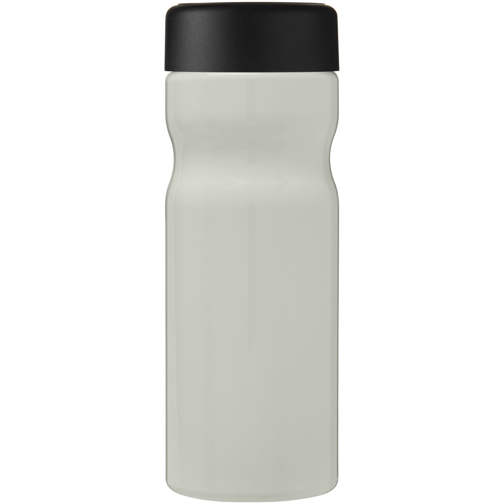 Пляшка з кришкою для води, що загвинчується H2O Eco Base 650 ml, колір кольору слонової кістки, суцільний чорний - 21043511- Фото №4