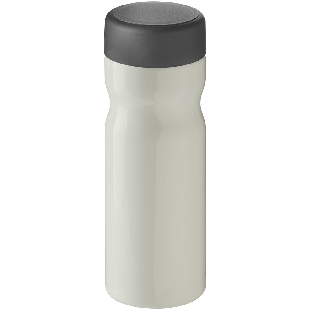 Бутылка с завинчивающейся крышкой для воды H2O Eco Base 650 ml цвета слоновой кости, серый - 21043512- Фото №1