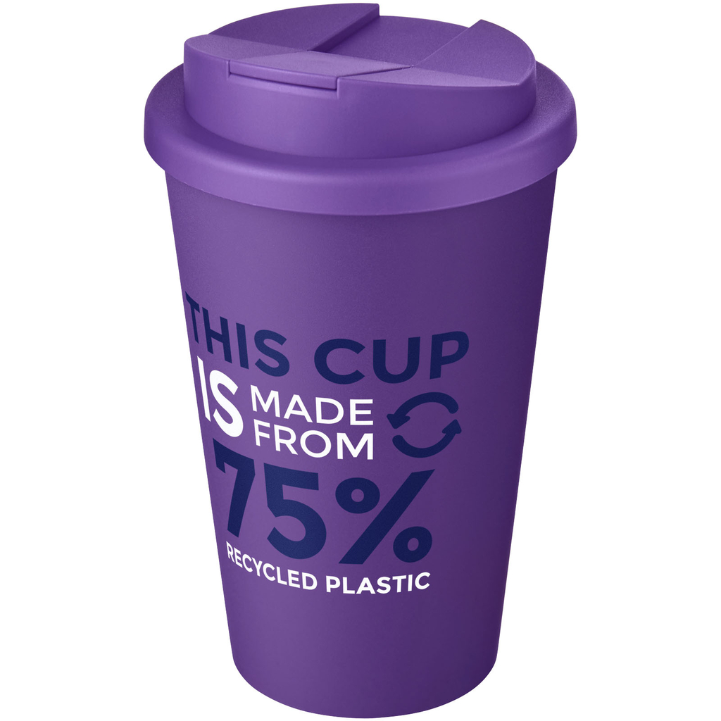 Кружка с герметичной крышкой Americano® Eco из переработанного материала объемом 350 мл, цвет пурпурный - 21042506- Фото №2