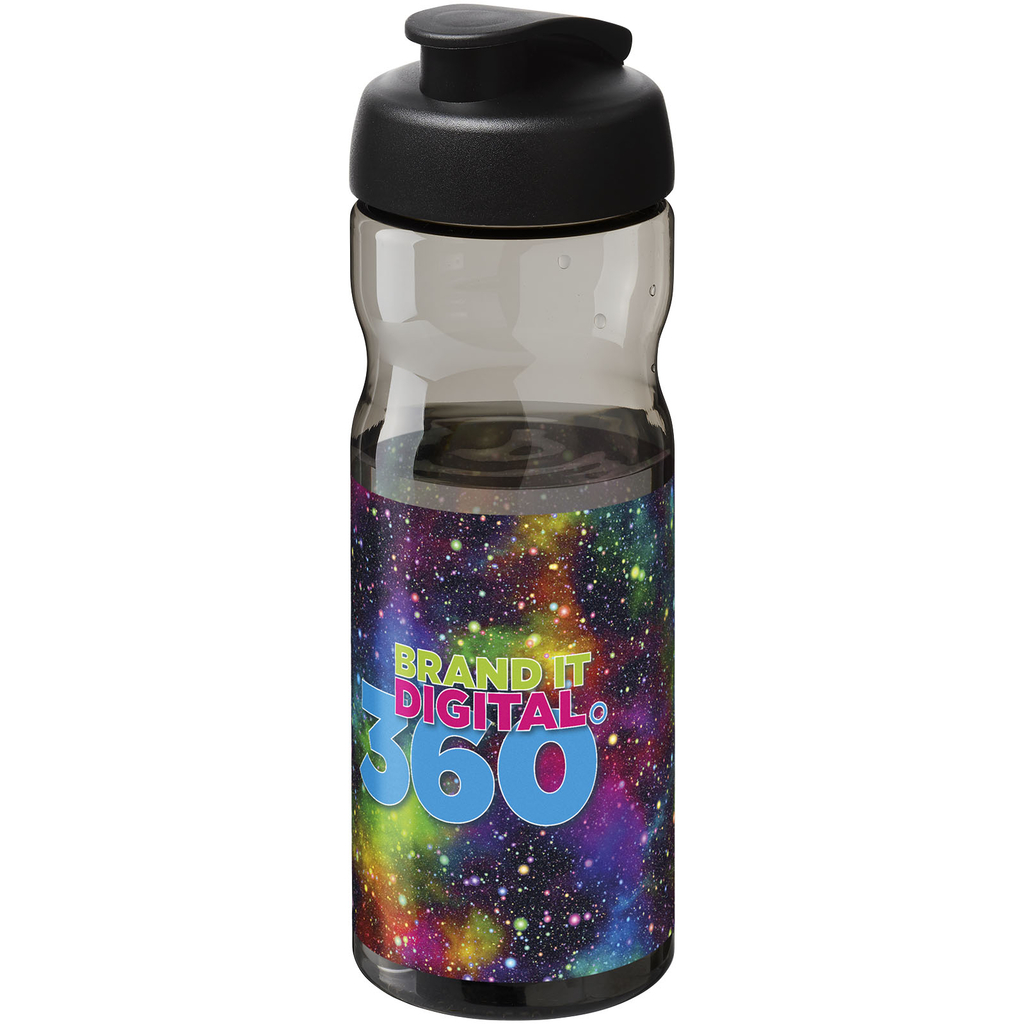 Бутылка спортивная H2O Active Base Tritan, цвет темно-серый, сплошной черный - 21043600- Фото №2