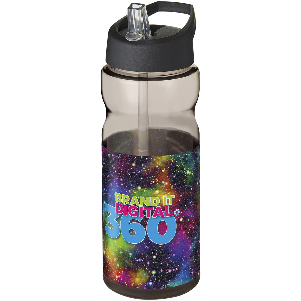 Бутылка спортивная H2O Active Base Tritan, цвет темно-серый, сплошной черный - 21043701- Фото №2