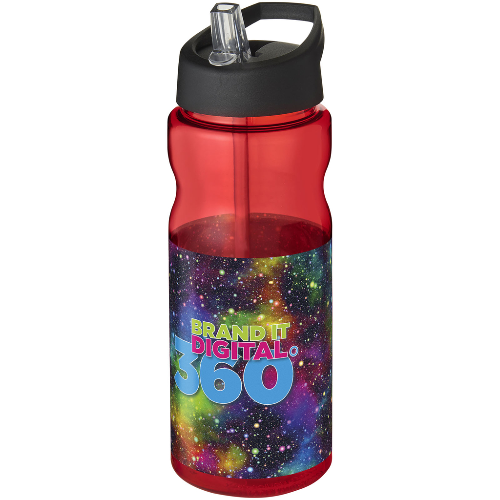 Бутылка спортивная H2O Active Base Tritan, цвет красный, сплошной черный - 21043703- Фото №2