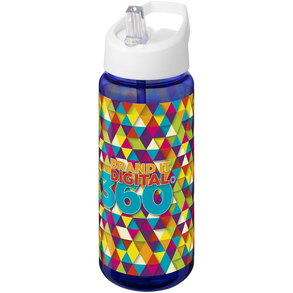 Пляшка спортивна H2O Active Octave Tritan, колір синій, білий - 21044604- Фото №2