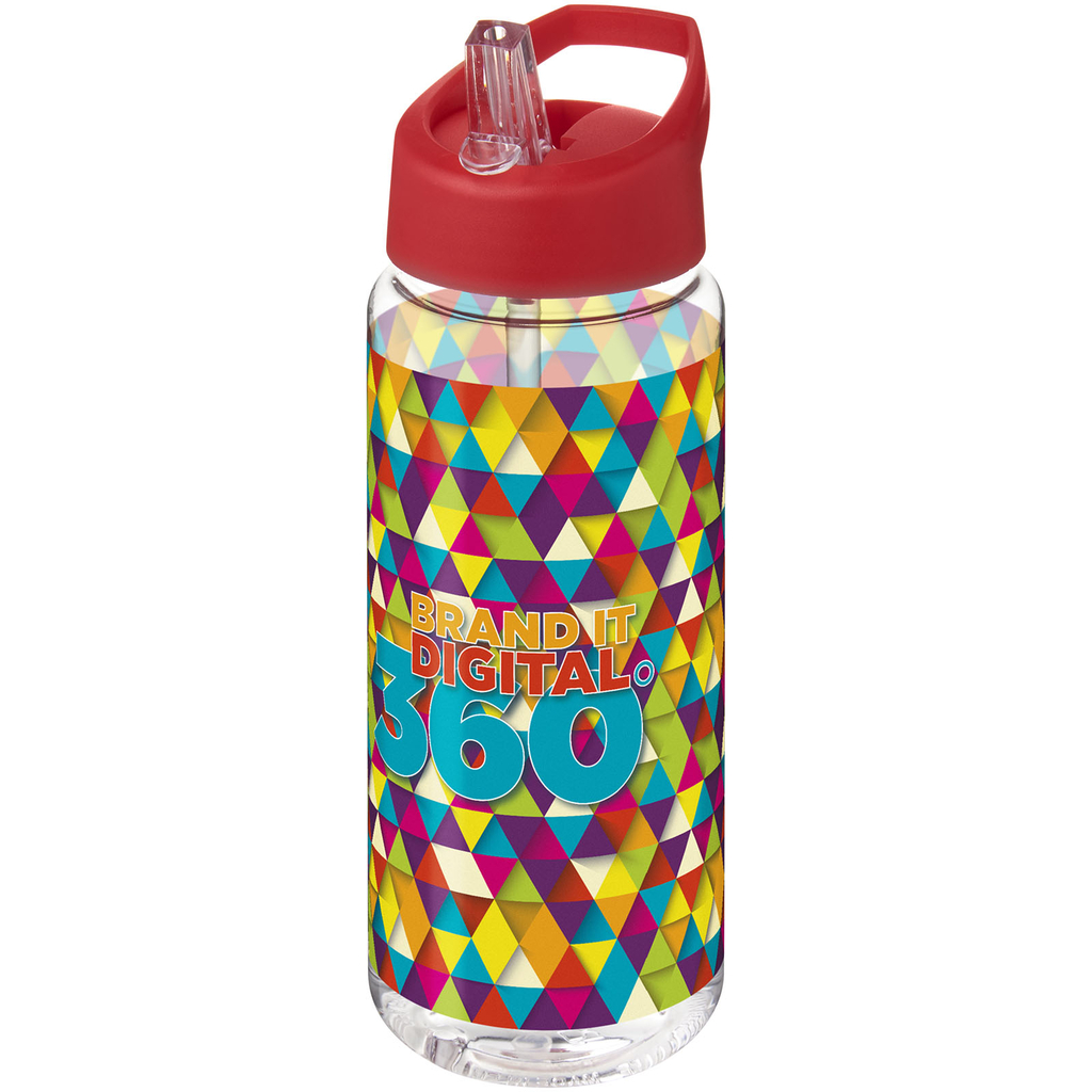 Бутылка спортивная H2O Active Octave Tritan, цвет прозрачный, красный - 21044610- Фото №2