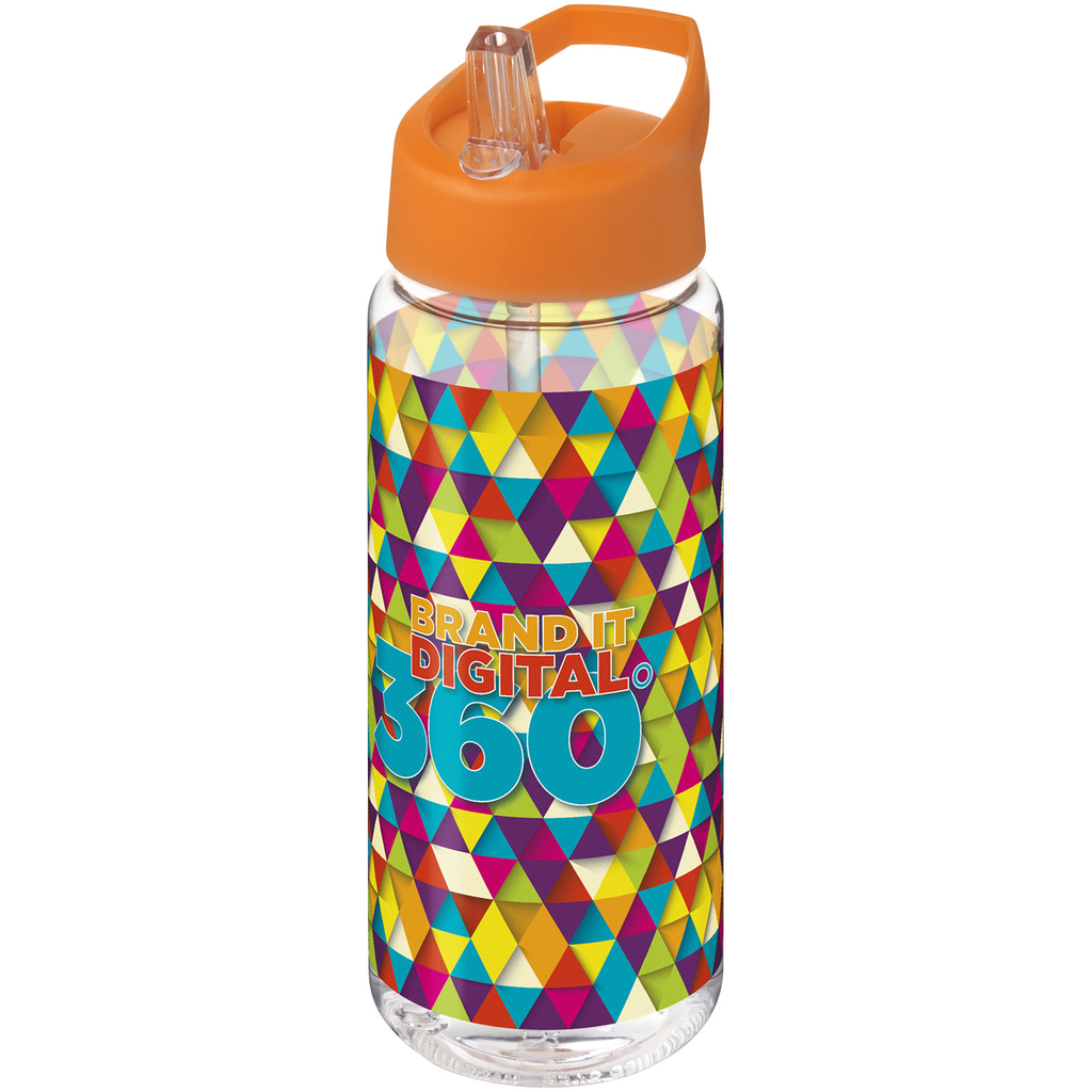 Бутылка спортивная H2O Active Octave Tritan, цвет прозрачный, оранжевый - 21044611- Фото №2