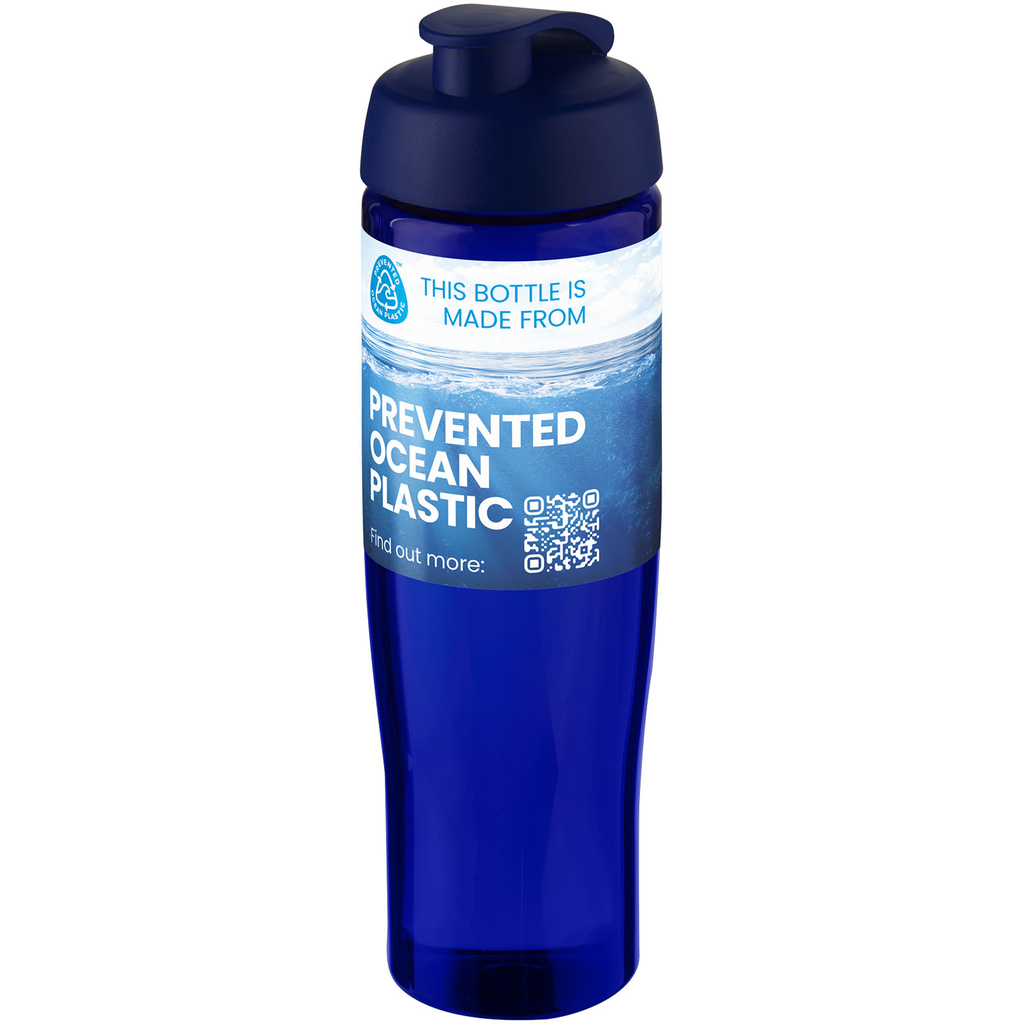Спортивная бутылка H2O Active® Eco Tempo объемом 700 мл с откидывающейся крышкой, цвет cиний, cиний - 21044852- Фото №2