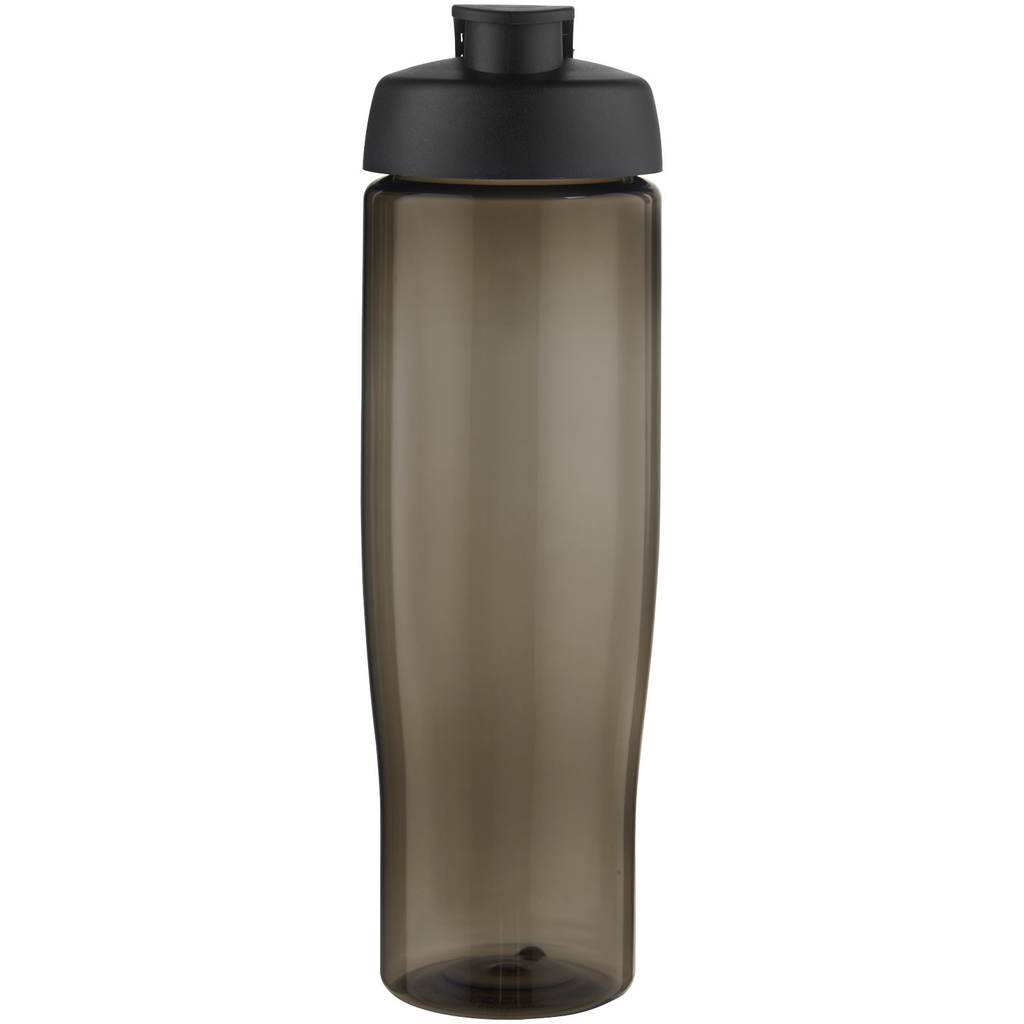 Спортивная бутылка H2O Active® Eco Tempo объемом 700 мл с откидывающейся крышкой, цвет сплошной черный, темно-серый - 21044890- Фото №3