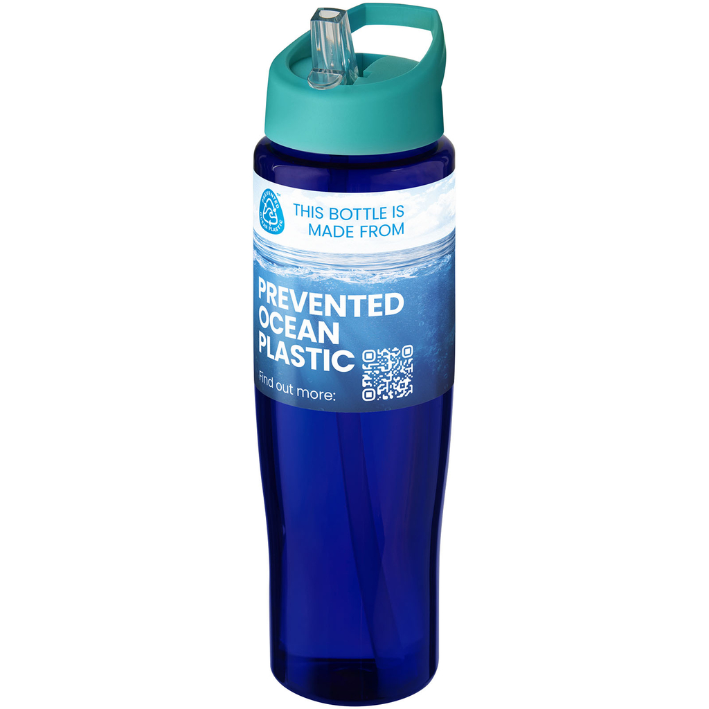 Спортивна пляшка H2O Active® Eco Tempo об'ємом 700 мл з кришкою-носиком, колір аква, синій - 21044951- Фото №2