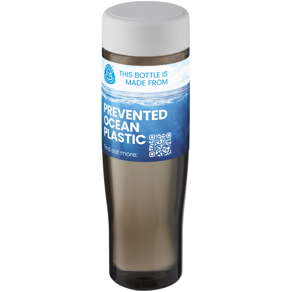 Пляшка для води H2O Active® Eco Tempo об'ємом 700 мл з кришкою, що закручується., колір білий, темно-сірий - 21045001- Фото №2
