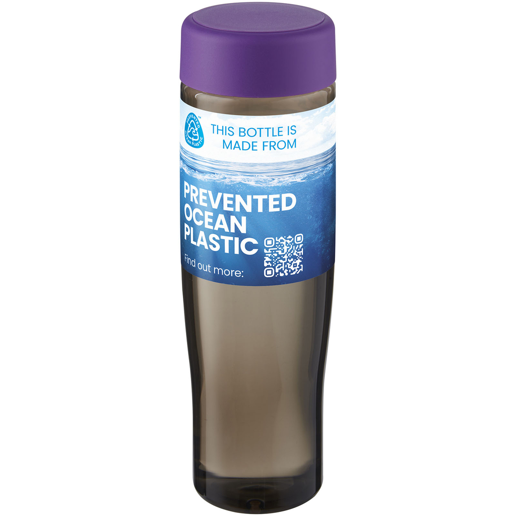 Пляшка для води H2O Active® Eco Tempo об'ємом 700 мл з кришкою, що закручується., колір пурпурний, темно-сірий - 21045037- Фото №2