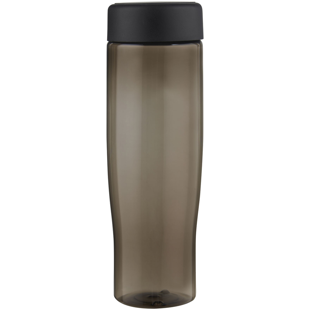 Пляшка для води H2O Active® Eco Tempo об'ємом 700 мл з кришкою, що закручується., колір суцільний чорний, темно-сірий - 21045090- Фото №4