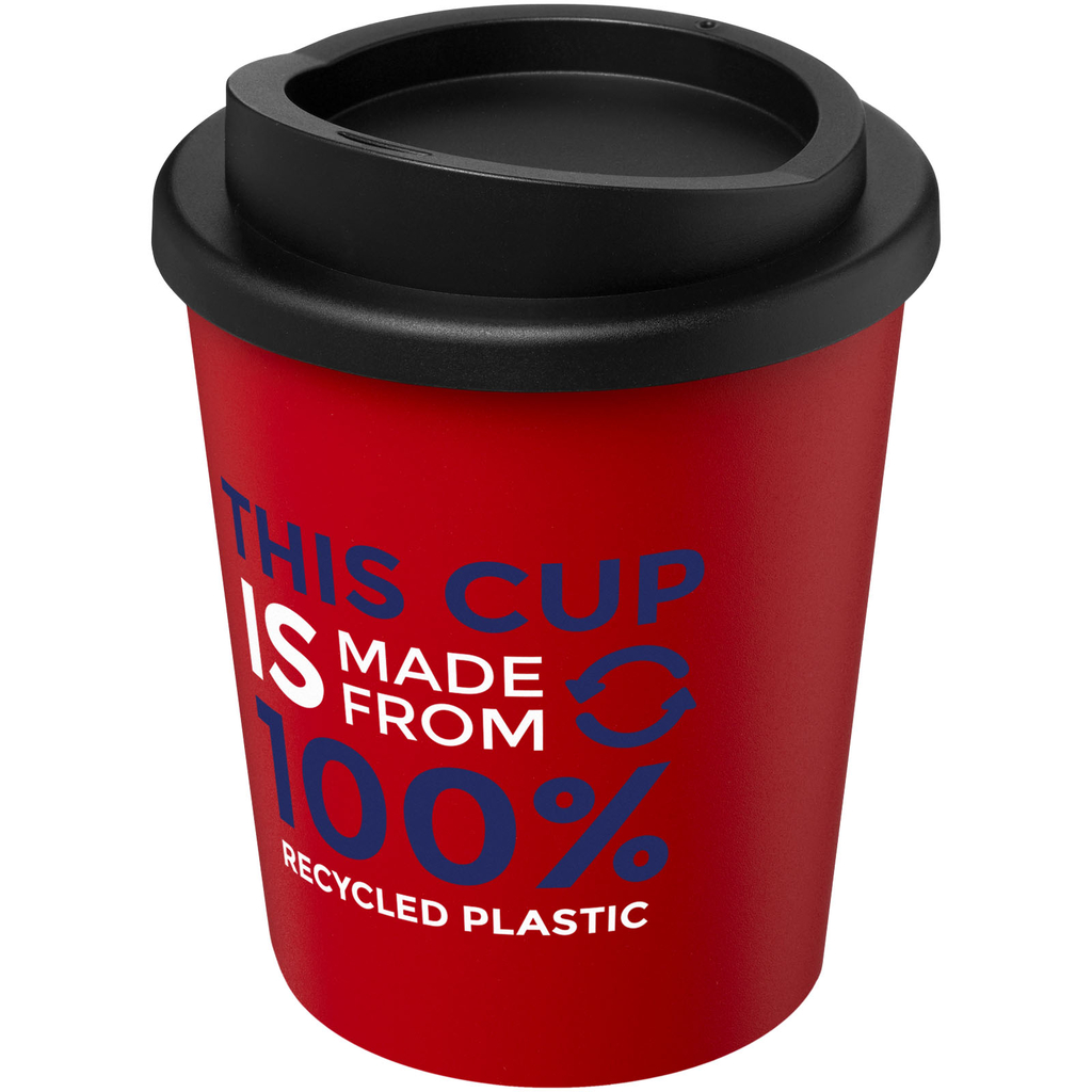 Americano® Espresso Термосткан із переробленого матеріалу об'ємом 250 мл, колір чкрвоний, суцільний чорний - 21045221- Фото №2