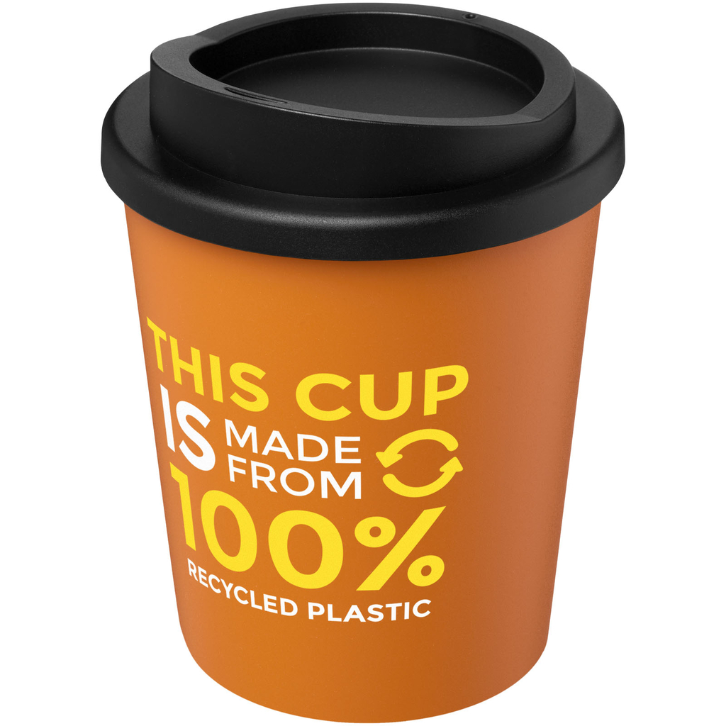 Americano® Espresso Термосткан із переробленого матеріалу об'ємом 250 мл, колір помаранчевий, суцільно чорний - 21045231- Фото №2