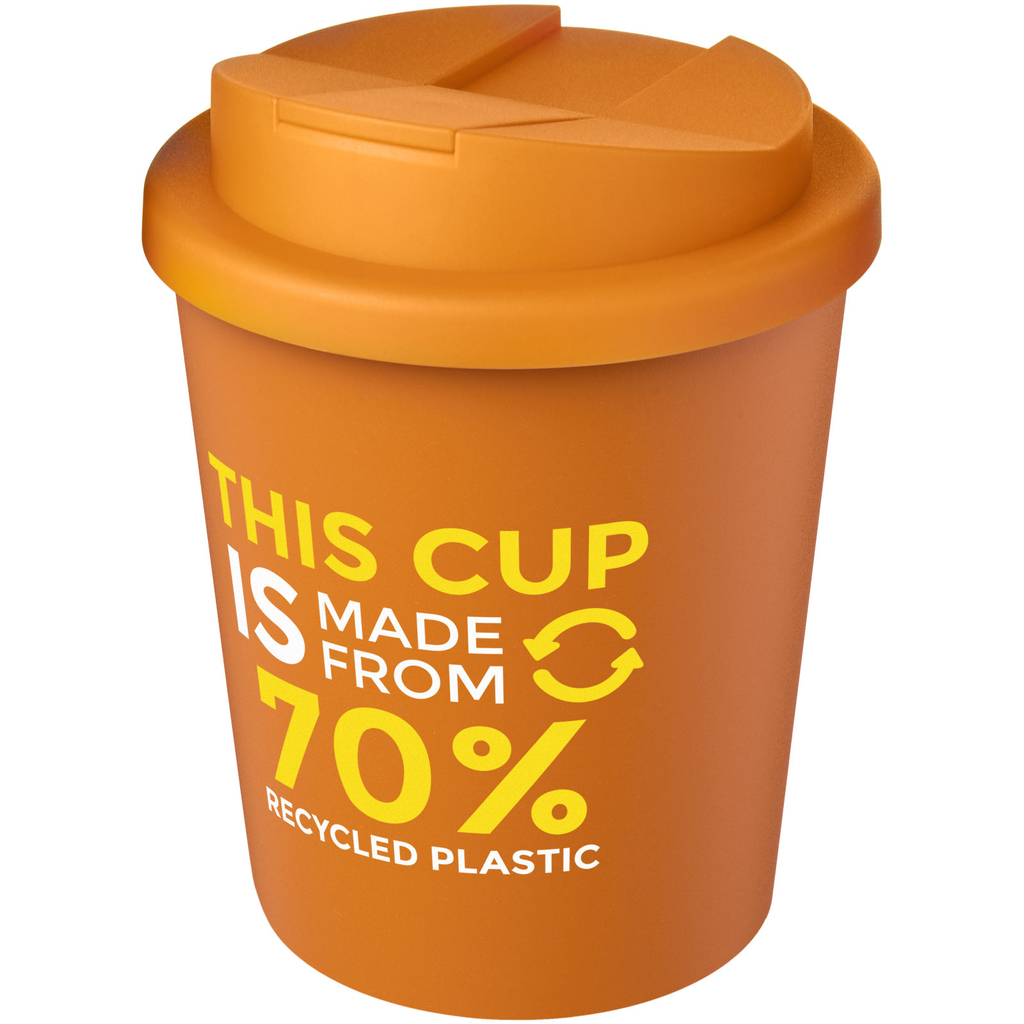 Americano® Espresso Eco Кружка из переработанного материала с герметичной крышкой объемом 250 мл, цвет оранжевый - 21045531- Фото №2