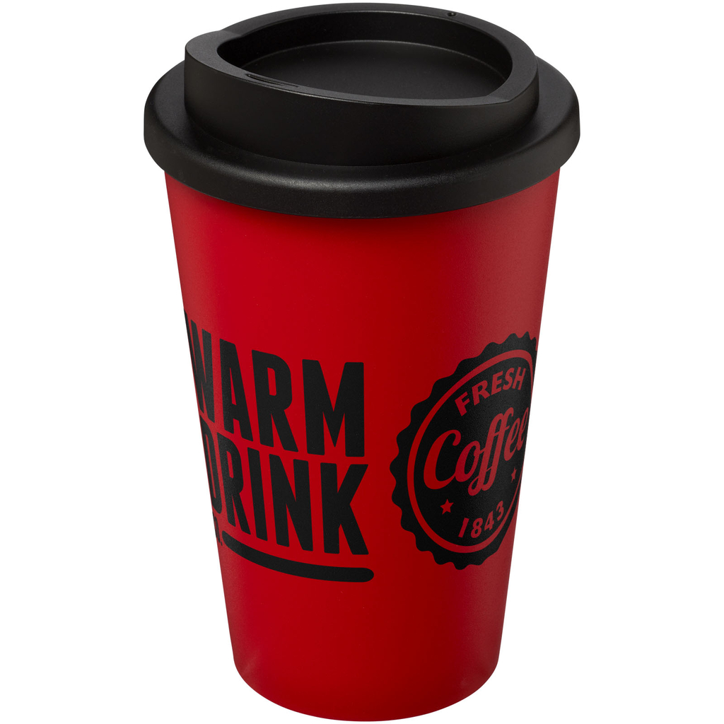 Americano® Термокружка об'ємом 350 мл, колір суцільний чорни, червоний - 22000197- Фото №2