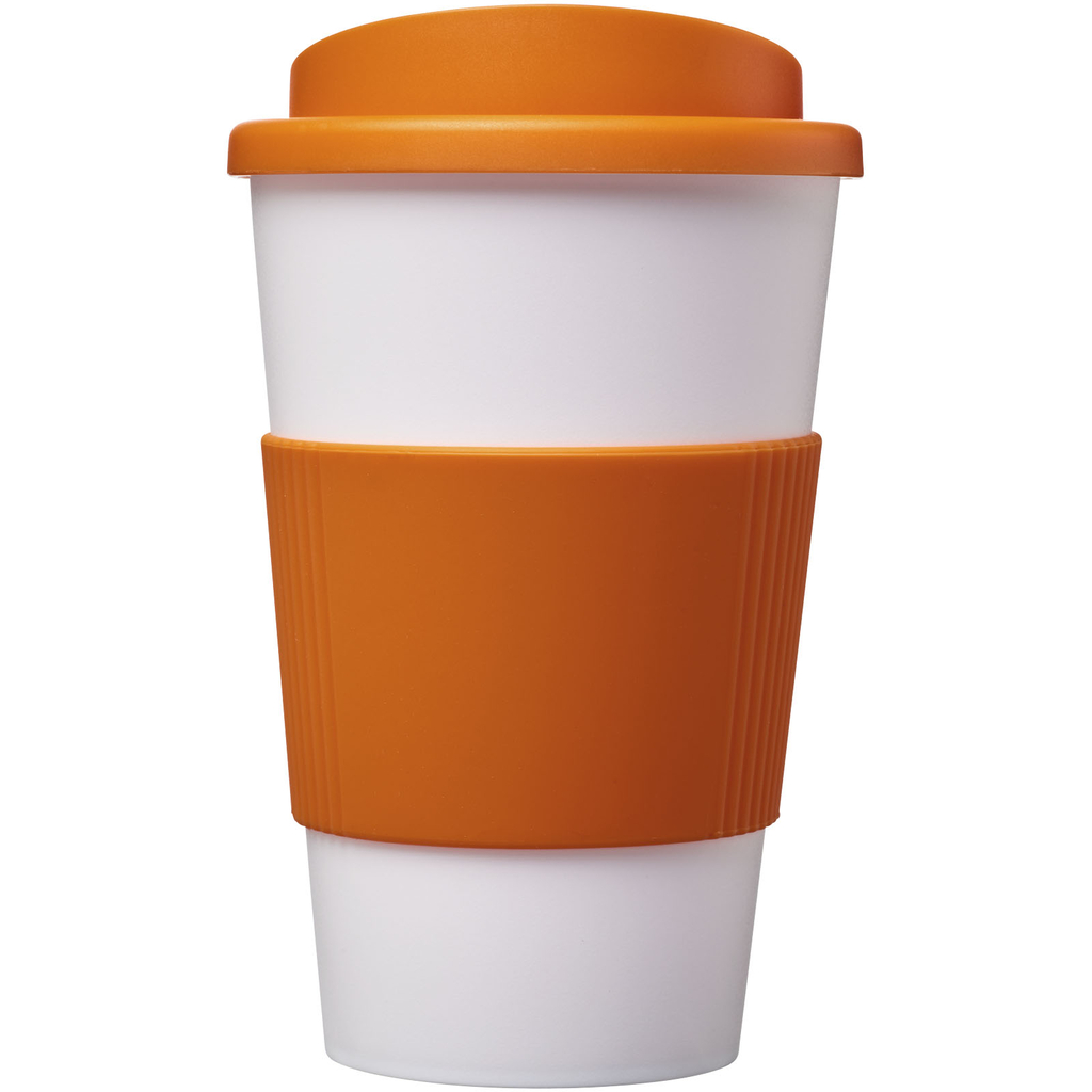 Americano® Термокружка объемом 350 мл с ручкой, цвет оранжевый, белый - 22000231- Фото №3