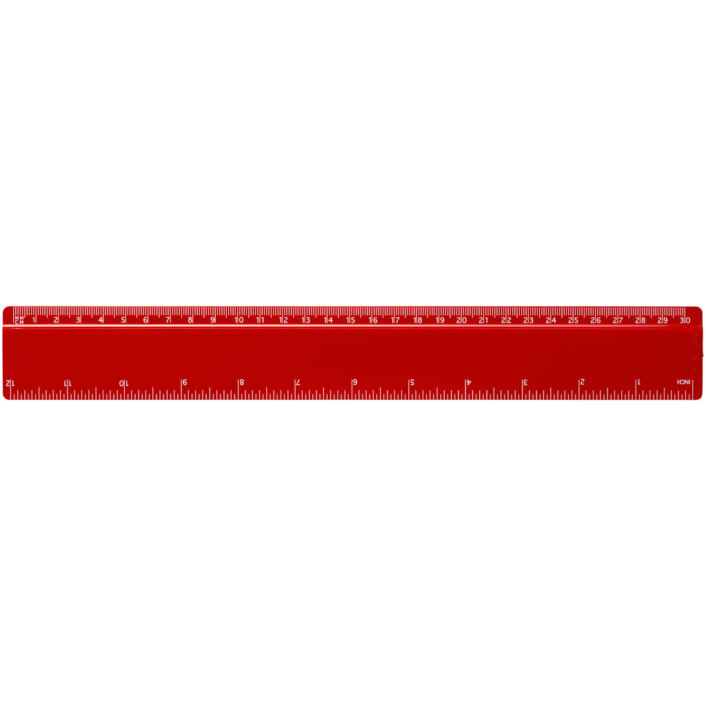 Линейка Refari из переработанного пластика длиной 30 см, цвет красный - 21046821- Фото №3