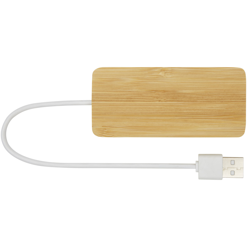 USB-концентратор Tapas із бамбука, колір натуральний - 12430606- Фото №5