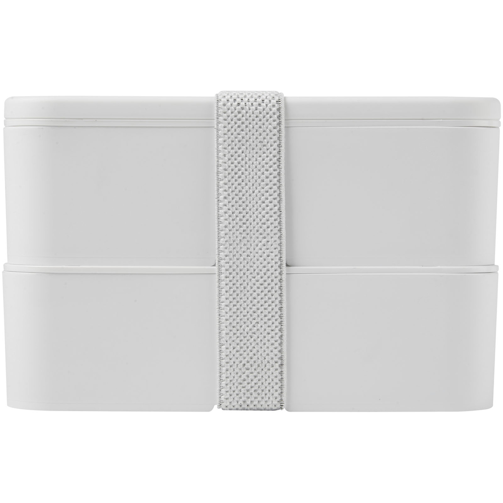 Двухслойный ланчбокс MIYO Pure, цвет белый, белый, белый - 21047201- Фото №3