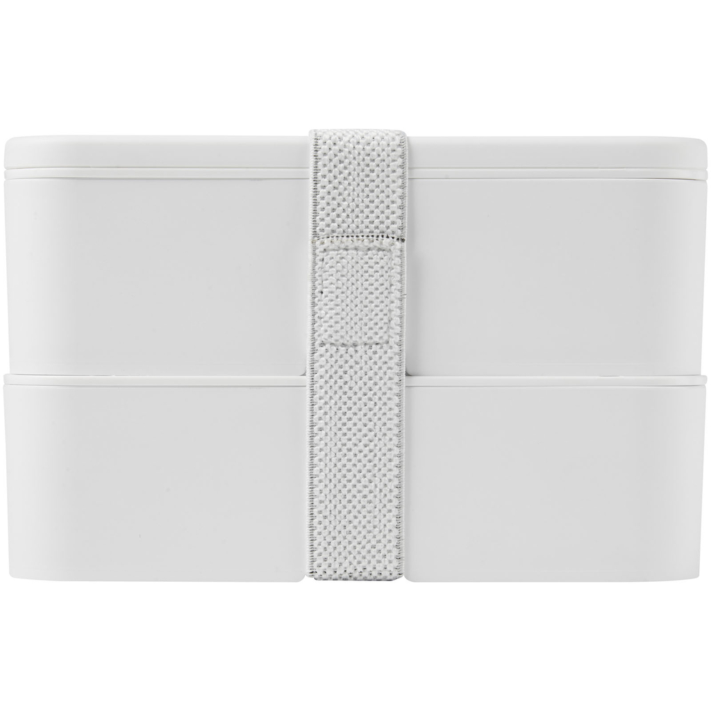 Двухслойный ланчбокс MIYO Pure, цвет белый, белый, белый - 21047201- Фото №4