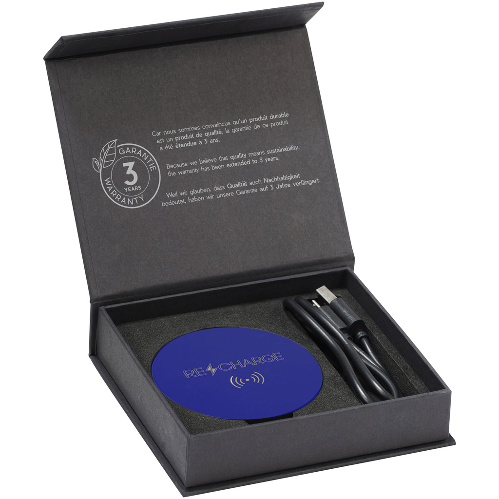 Зарядна станція SCX.design W12 для бездротової зарядки, з пдсвіткою логотипу, колір синій - 2PX05052- Фото №3