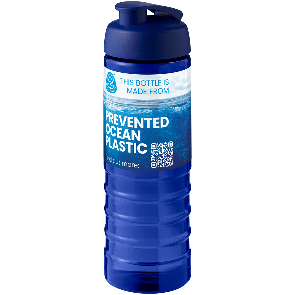 Спортивная бутылка H2O Active® Eco Treble объемом 750 мл с куполообразной крышкой, цвет cиний, cиний - 21047905- Фото №2