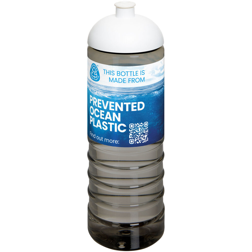 H2O Active® Eco Treble спортивна пляшка об'ємом 750 мл із куполоподібною кришкою темно-сірий, білий - 21048001- Фото №2