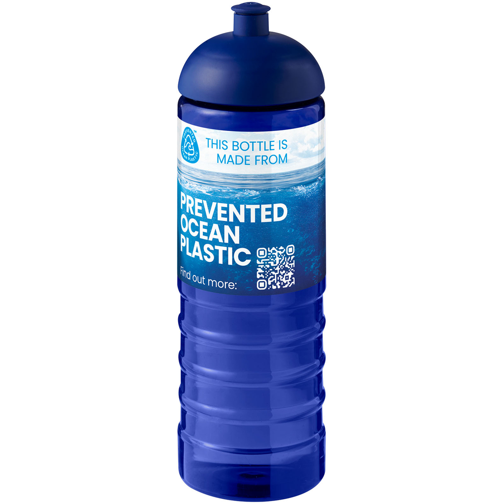 H2O Active® Eco Treble спортивная бутылка объемом 750 мл с куполообразной крышкой, цвет cиний, cиний - 21048004- Фото №2