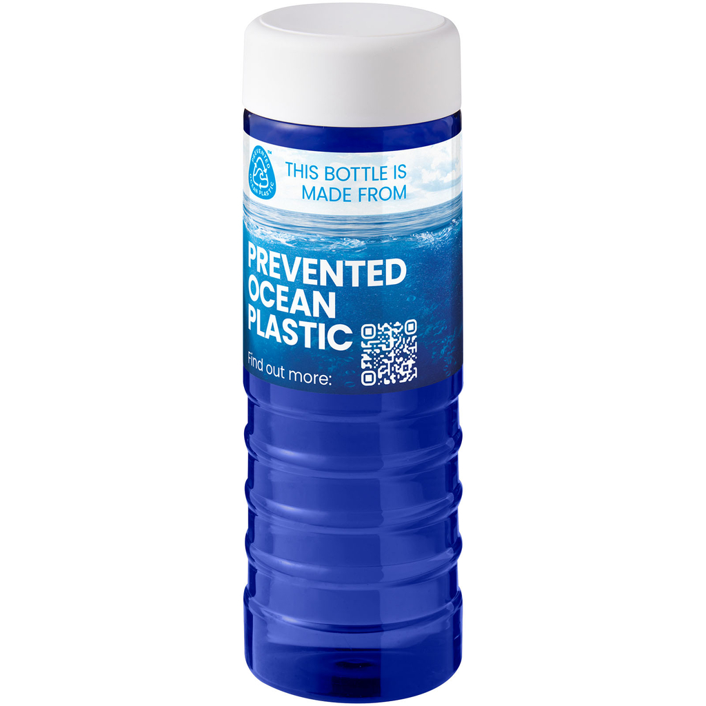 H2O Active® Eco Treble 750 мл бутылка для воды, цвет cиний, белый - 21048103- Фото №2