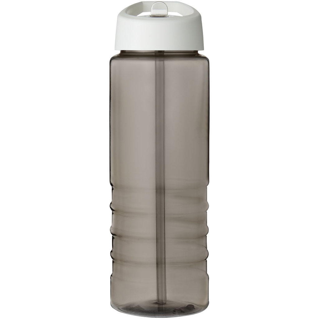 Спортивная бутылка H2O Active® Eco Treble объемом 750 мл с куполообразной крышкой, цвет темно-серый, белый - 21048201- Фото №3