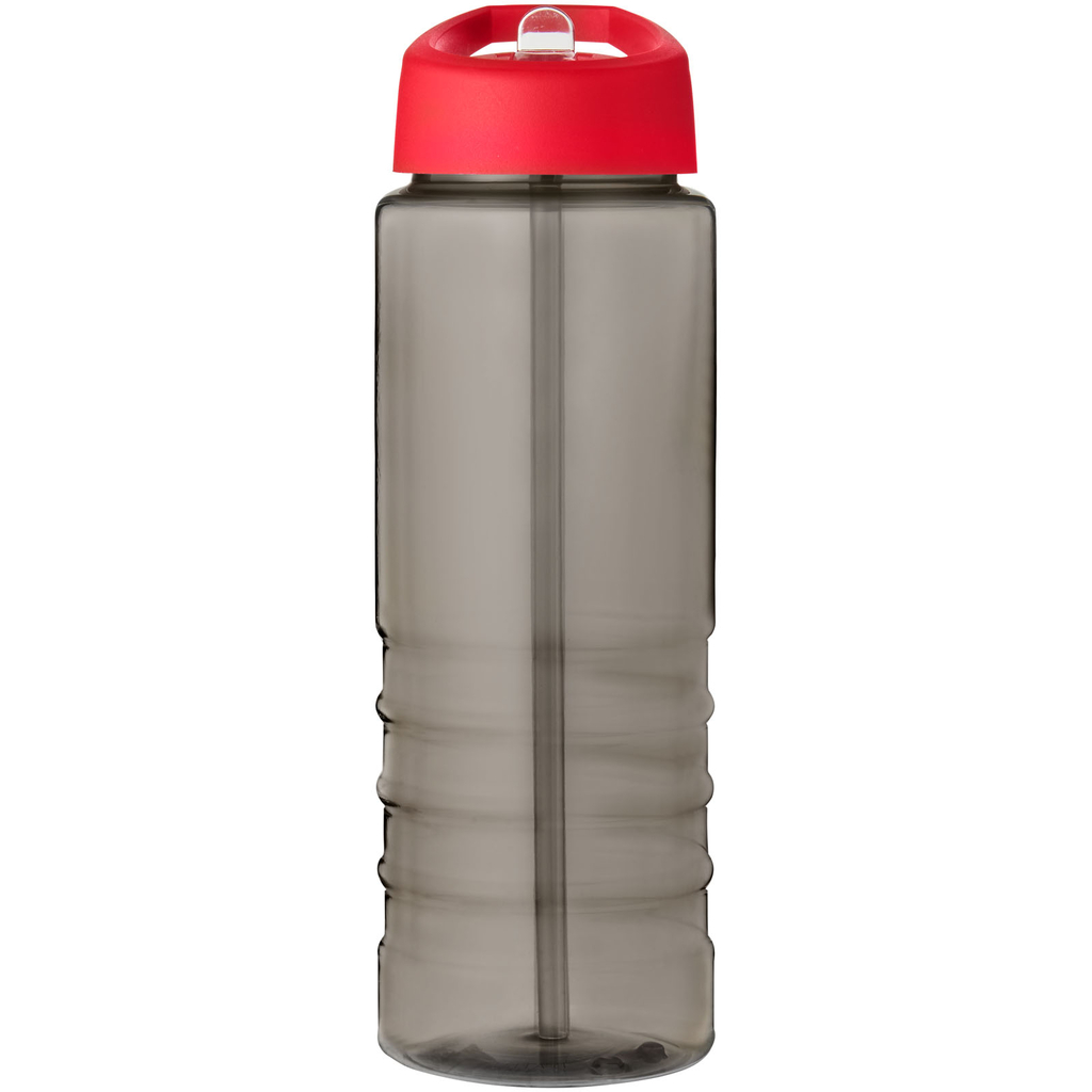 Спортивная бутылка H2O Active® Eco Treble объемом 750 мл с куполообразной крышкой, цвет темно-серый, красный - 21048202- Фото №3