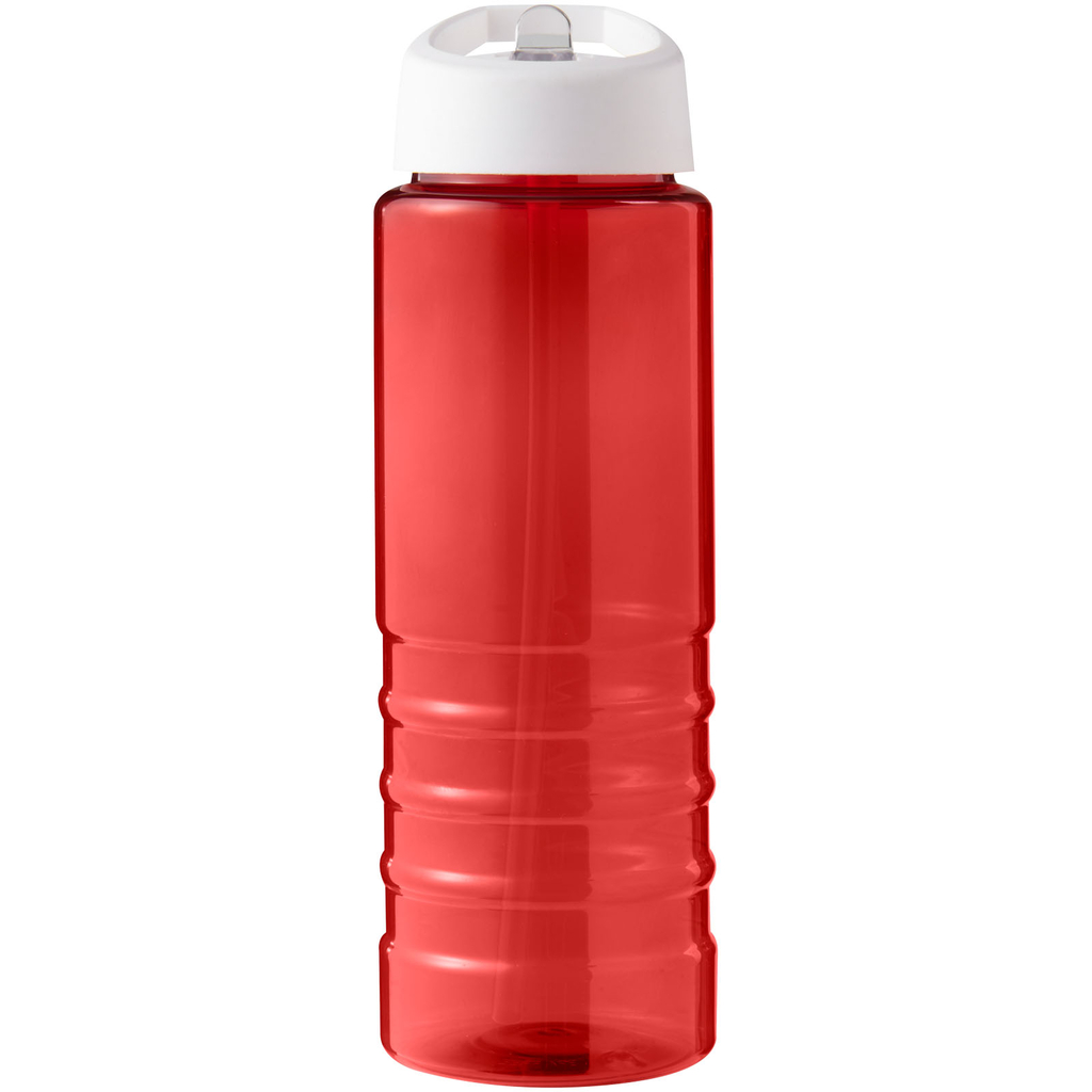Спортивная бутылка H2O Active® Eco Treble объемом 750 мл с куполообразной крышкой, цвет красный, белый - 21048207- Фото №3