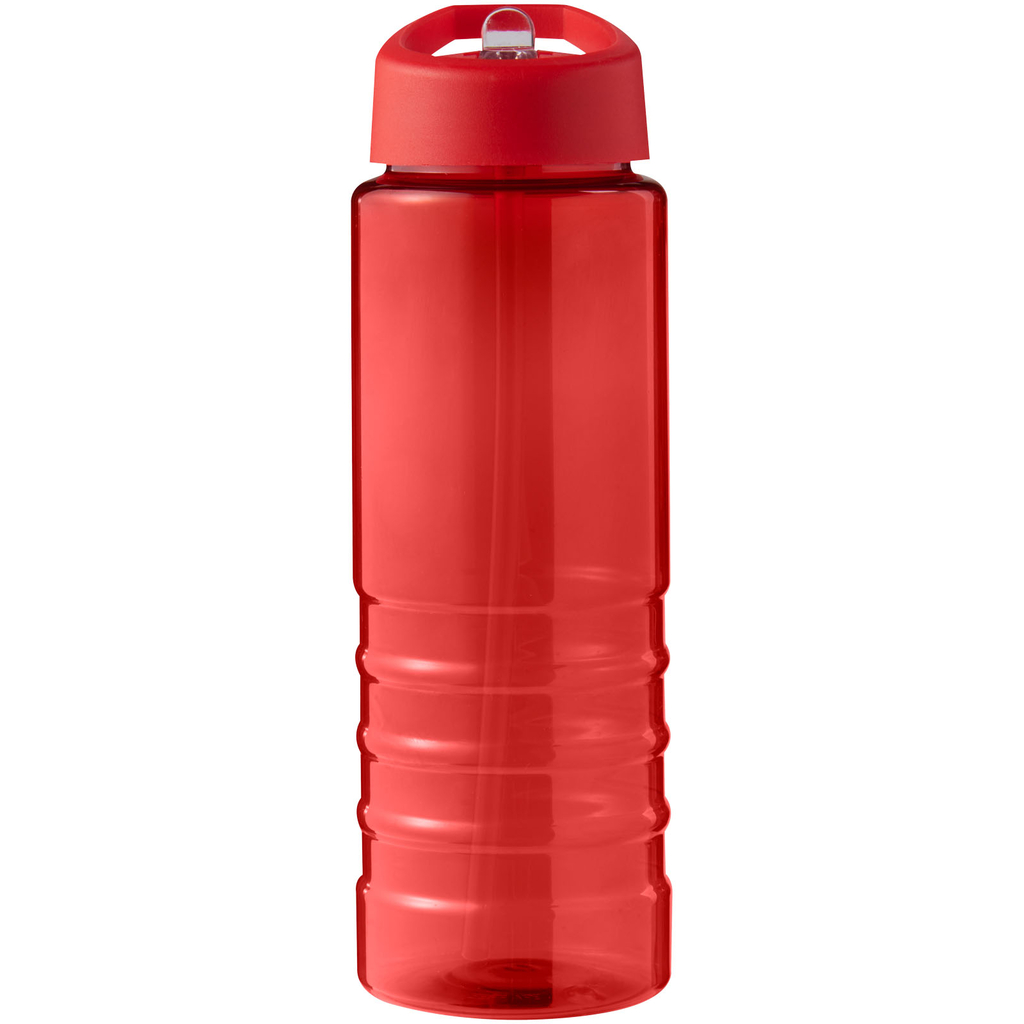 Спортивная бутылка H2O Active® Eco Treble объемом 750 мл с куполообразной крышкой, цвет красный, красный - 21048208- Фото №3