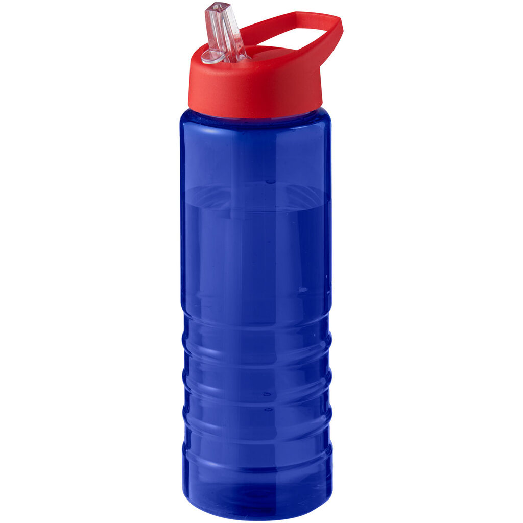 Спортивная бутылка H2O Active® Eco Treble объемом 750 мл с куполообразной крышкой cиний, красный - 21048210- Фото №1