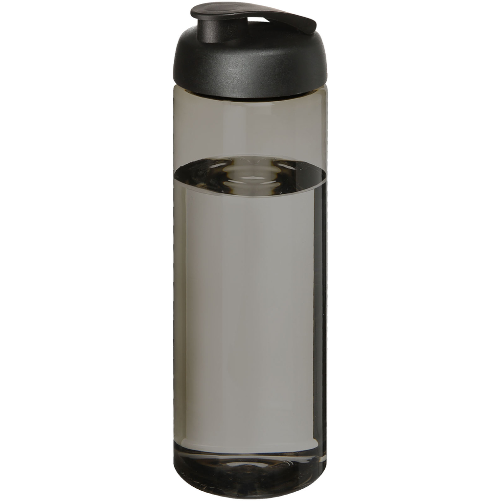 Спортивна пляшка H2O Active® Eco Vibe об'ємом 850 мл з кришкою, що відкидається, колір темно-сірий, суцільний чорний - 21048300- Фото №1